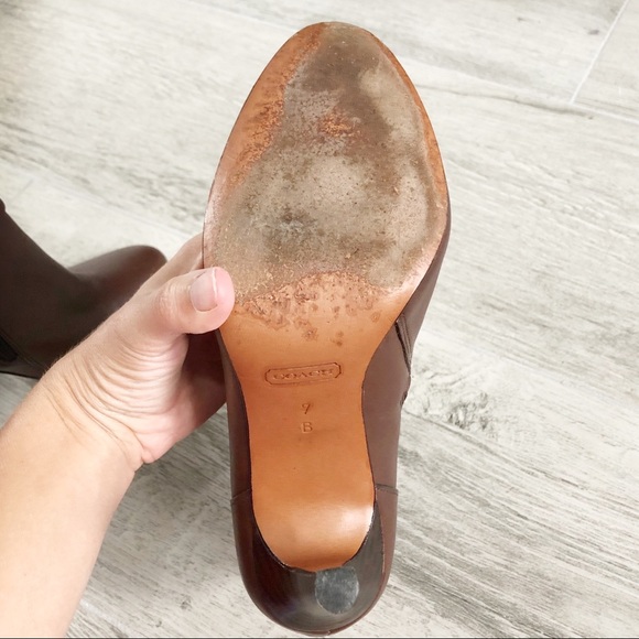 Coach “Mason” Leather Heeled Booties - Picture 12 of 16